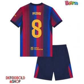 Barcelona Pedri Gonzalez #8 Hjemmebanesæt Børn 2026-27 Kort ærmer (+ korte bukser)
